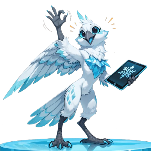 ThawHawk mascot in environment